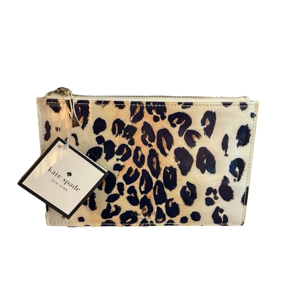 NWT Kate Spade Pencil Pouch Leapord Print - Picture 1 of 4
